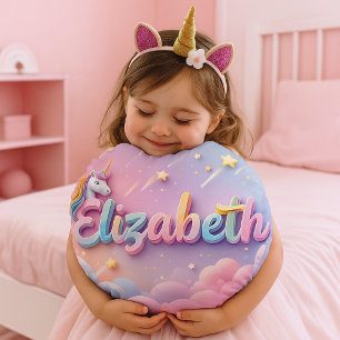 Custom Pastel Unicorn Name Pillow
