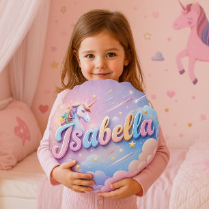 Custom Pastel Unicorn Name Pillow