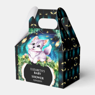 Custom Pastel Wolf Baby Shower Favour Box