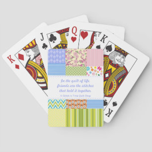 Custom Patchwork Quilt Shop Promotional Playing Ca Playing Cards