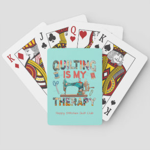 Custom Patchwork Quilting Therapy Playing Cards