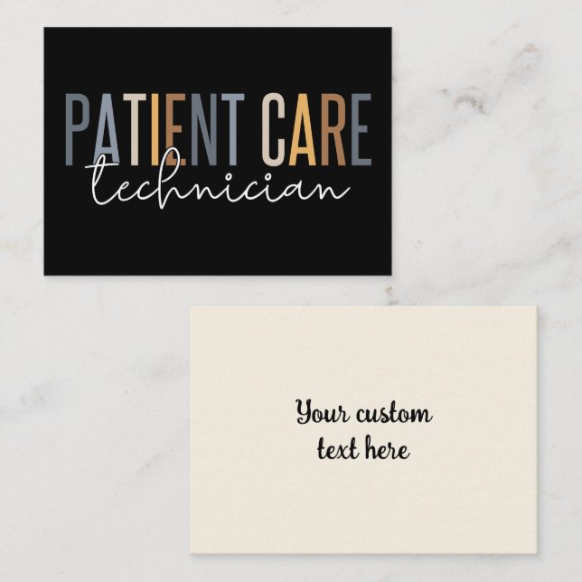 Custom Patient Care Technician PCT Appreciation Card (Front/Back)