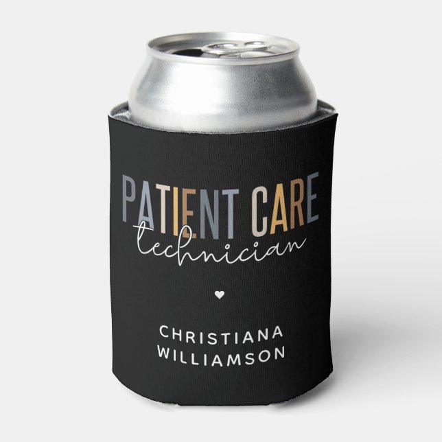 Custom Patient Care Technician PCT Gifts Can Cooler (Can Front)