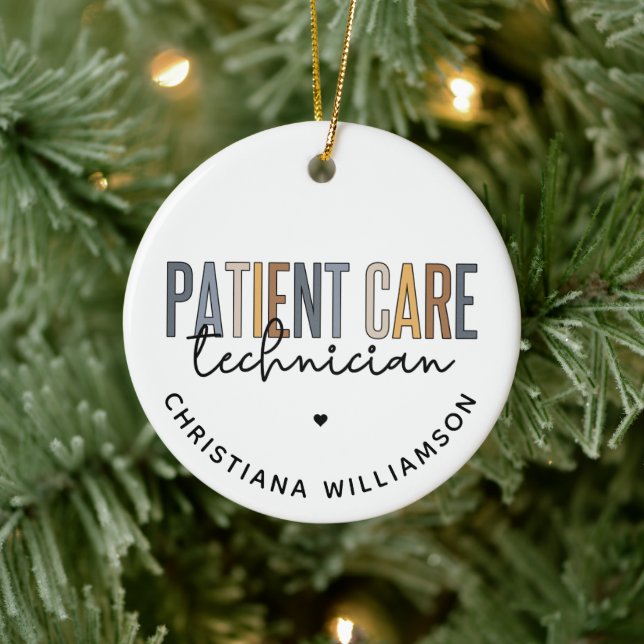 Custom Patient Care Technician PCT Gifts Ceramic Tree Decoration (Tree)