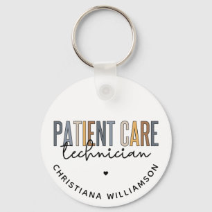 Custom Patient Care Technician PCT Gifts Key Ring