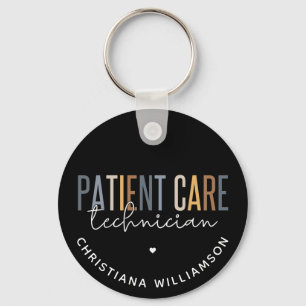 Custom Patient Care Technician PCT Gifts Key Ring