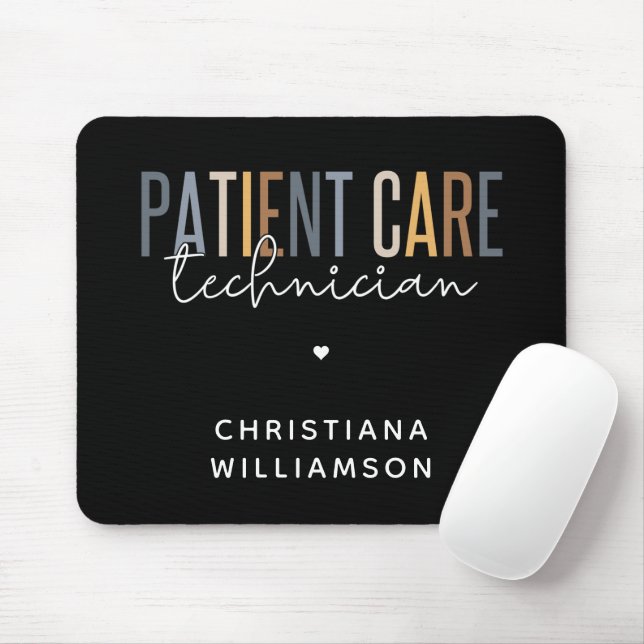 Custom Patient Care Technician PCT Gifts Mouse Mat (With Mouse)