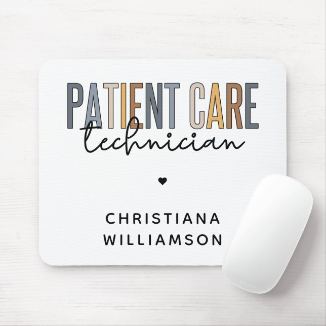 Custom Patient Care Technician PCT Gifts Mouse Mat (With Mouse)