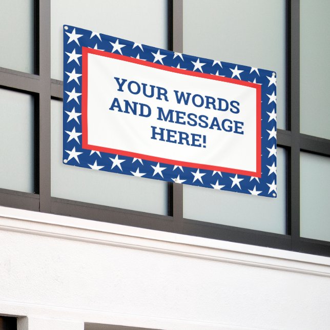 Custom Patriotic Banner (Outside Building)