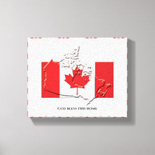 Custom Patriotic Flag of CANADA  Canvas Print