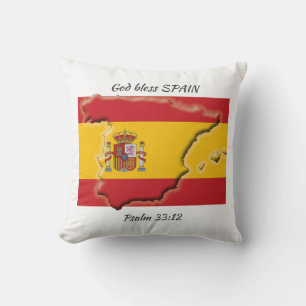 Custom Patriotic FLAG OF SPAIN Cushion