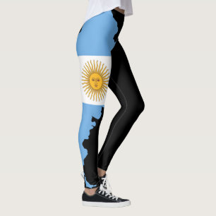 Custom Patriotic Leggings Argentina Flag Fan Gear