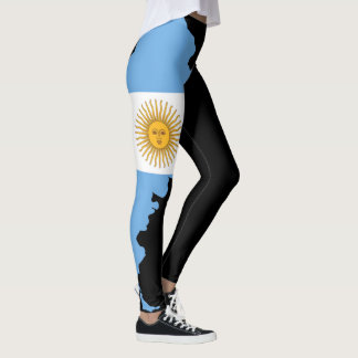 Custom Patriotic Leggings Argentina Flag Fan Gear