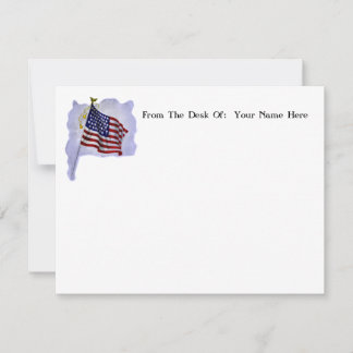 Custom Patriotic Vintage US Flag Card