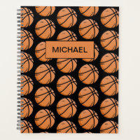 Custom Pattern Basketball player and coach black