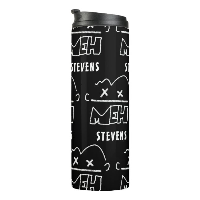 Custom Pattern Name Meh Funny Face Emoji Thermal Tumbler (Rotated Right)