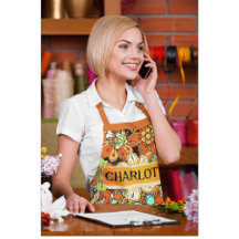 Custom Patterned Floral Apron