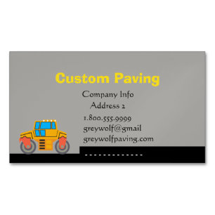 Custom Paving Road Construction Business Card