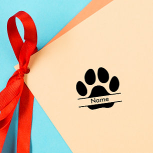 Custom Paw Print   Cute Pet Signature Rubber Stamp