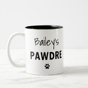 Custom Pawdre Typography Dog Dad New Dog Owner Two-Tone Coffee Mug