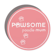Custom Pawsome Dog Mum - Pink and White