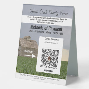 Custom Pay Here Sign   Family Farmers Market