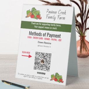 Custom Pay Here Sign   Farmers Market