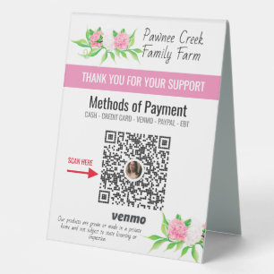 Custom Pay Here Sign   Flower Farmers Market