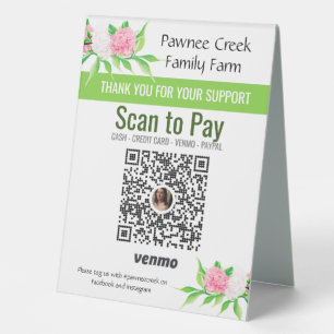 Custom Pay Here Sign   Flower Shop Florist 