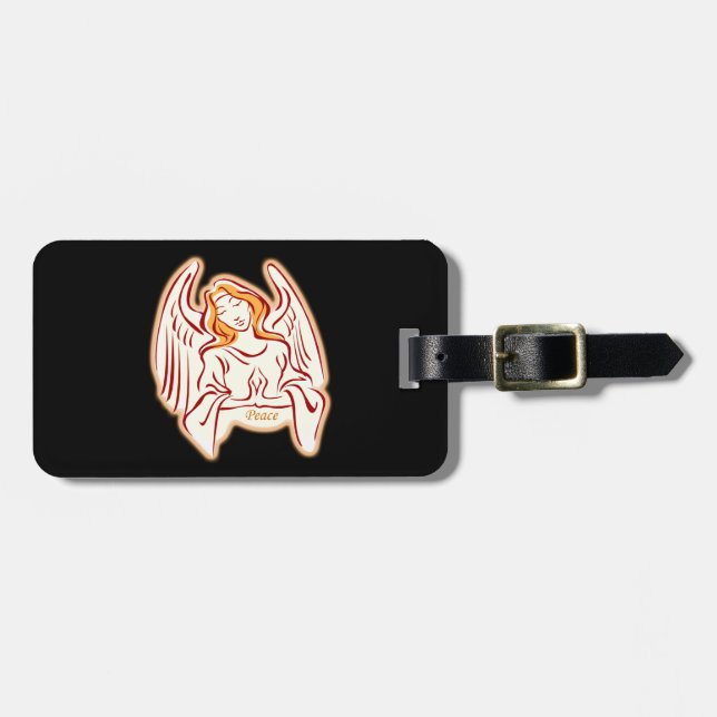 Custom Peace Angel Luggage Tag (Front Horizontal)