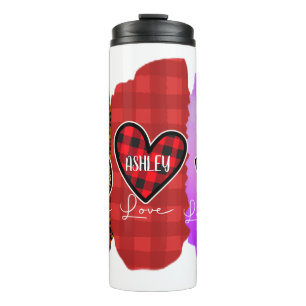 Custom Peace Love Labrador Retriever with Message Thermal Tumbler