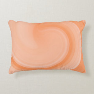 Custom Peach Fuzz Twirl Accent Pillow