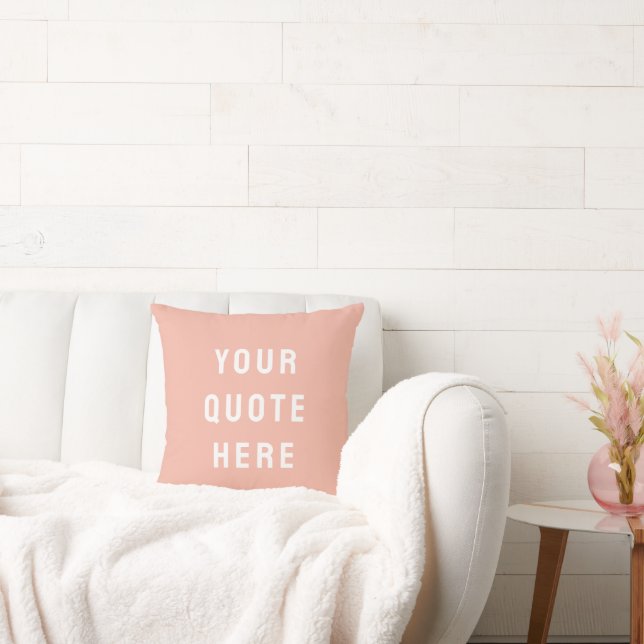 Custom Peach Nursery Personalised Your Quote Here Cushion (Couch)