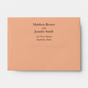 Custom Peach or Coral Envelope with Return Address