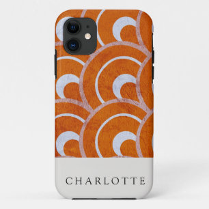 Custom Peacock Orange iPhone 11 Case