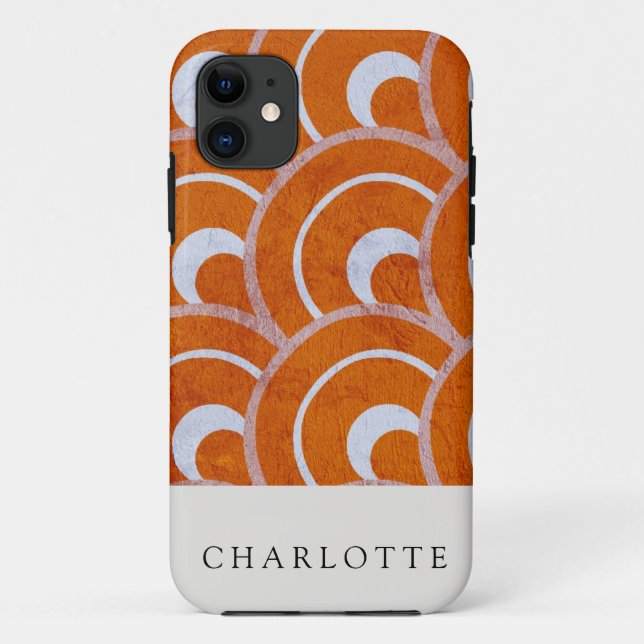 Custom Peacock Orange Case-Mate iPhone Case (Back)