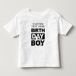 Custom Peanuts Snoopy Birthday Boy Toddler T-Shirt