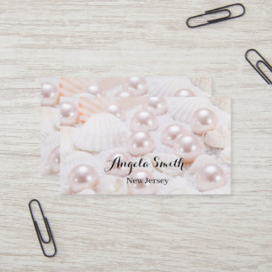 Custom Pearl Business Modern Personalised Minimal  Business Card