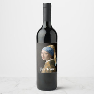 Custom Pearl Themed Party Wine Label
