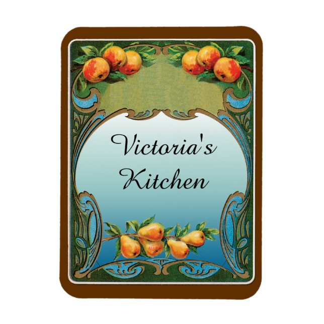 Custom Pears Deco Art Magnets (Vertical)