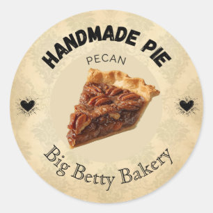 Custom Pecan Pie Labels Personalised Bakery Pack