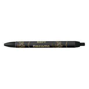 Custom Pen Soft Dreams text name Ink Colour Black