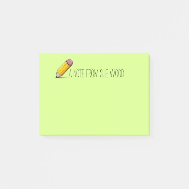 Custom Pencil Graphic Post-it® Notes (Front)