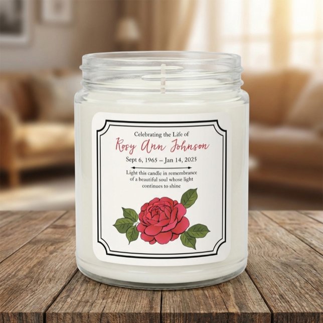 Custom Peony Remembrance Candle Sticker (Creator Uploaded)