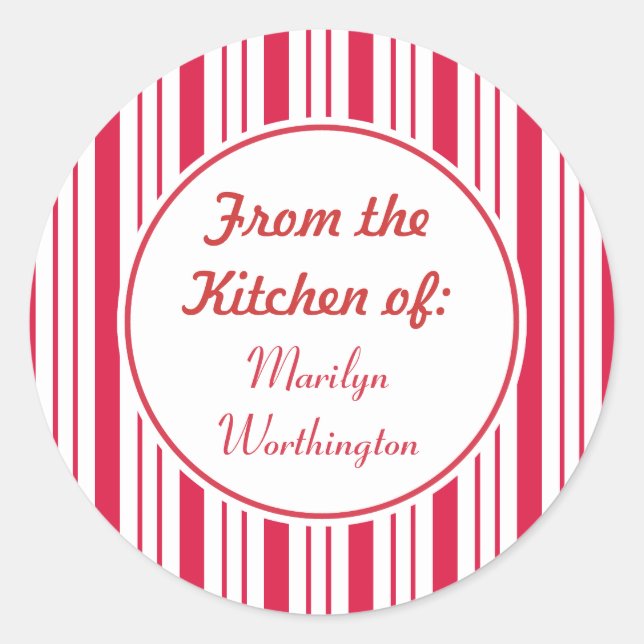 Custom Peppermint Kitchen Stickers (Front)