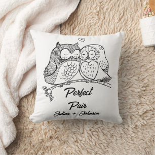 Custom perfect pair matching couple cushion