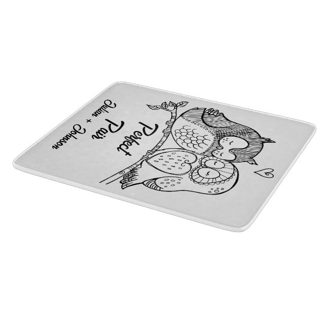 Custom perfect pair matching couple cutting board (Corner)