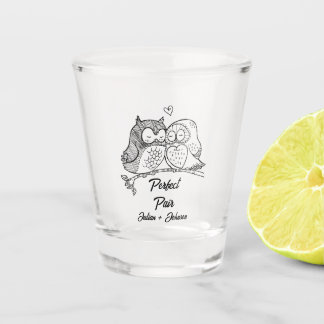 Custom perfect pair matching couple shot glass