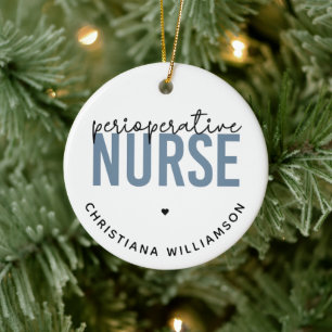 Custom Perioperative Nurse RN OR Nurse Gifts Ceramic Tree Decoration