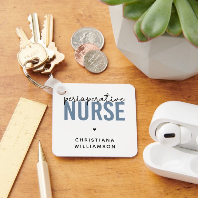 Custom Perioperative Nurse RN OR Nurse Gifts Key Ring (Desk)